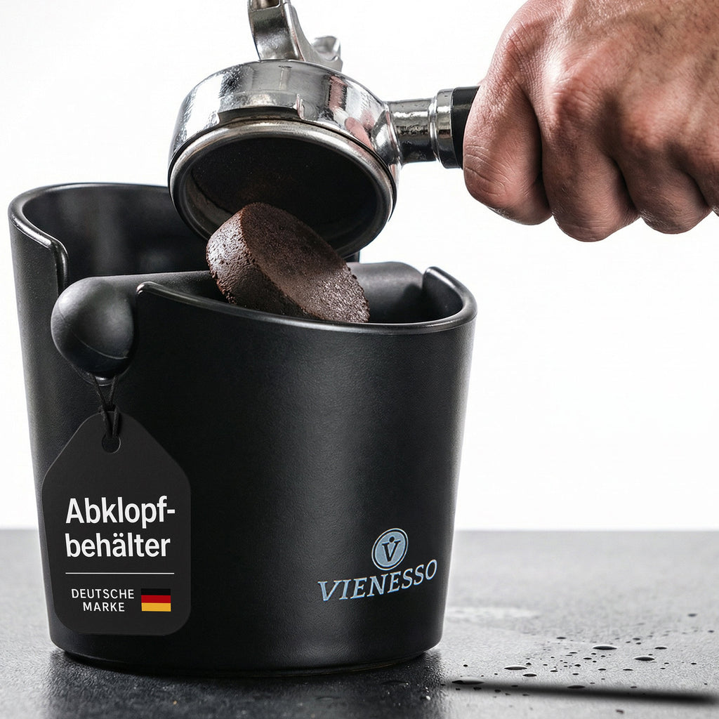 Abklopfbehälter für Siebträger mit abnehmbarer Aklopfstange | Knock Box