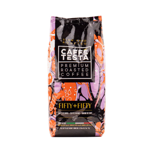 FIFTY‑FIFTY Kaffeebohnen – 1 kg Packung, italienisch geröstet, dunkles Kaffeebohnen‑Bild
